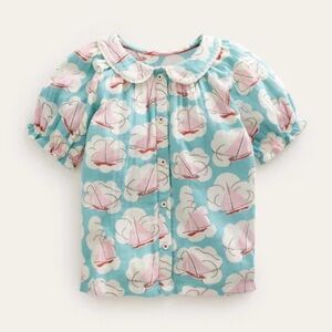 Mini Boden 9/10 Sailboat Blouse